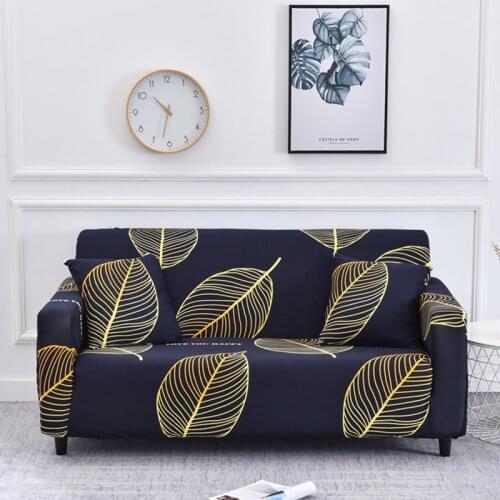 Stretch Couch Covers for Various Size Sofas Printed Loveseat Slipcover Furniture Protector With Anti-Slip Foam in Living Room