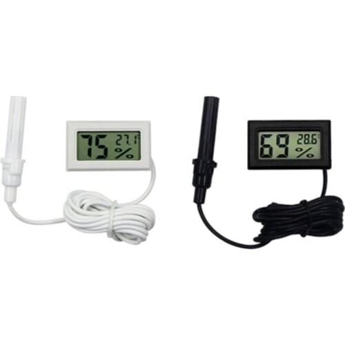 Mini LCD Digital Thermometer Hygrometer Thermostat Indoor Convenient Temperature Sensor Humidity Meter Gauge Instruments Probe