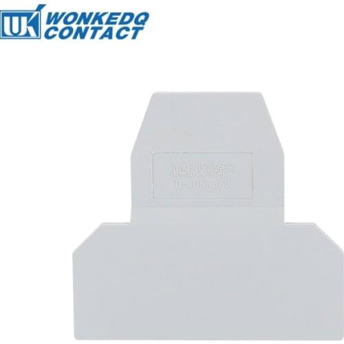 D-UKK3/5 1Pc End Cover For UKK 3/5 UK Type 2 Level Din Rail Terminal Block Accessories D-UKK 3/5 End Barrier Plate Separation