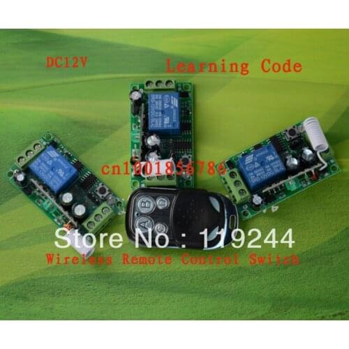 DC12V10A 1CH radio transmitter 3 Receiver And 1 Transmitter FOR Entrance guard door easy to install Learning code