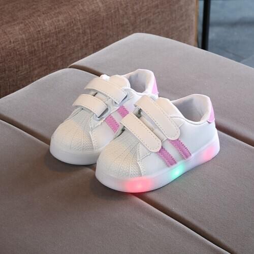 Childrens 2021 Girls Boys Anti Slip Tennis shoes Running Glowing Sneakers Baby Toddler Breathable Shoes Luminous Sneakers