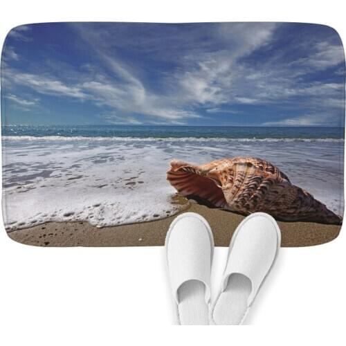 Marine Style Door Mat Floor Carpet for Living Room Coral Sea Pattern Rug Starfish Scenery Anti-Slip Doormat Rugs Tapis Entree