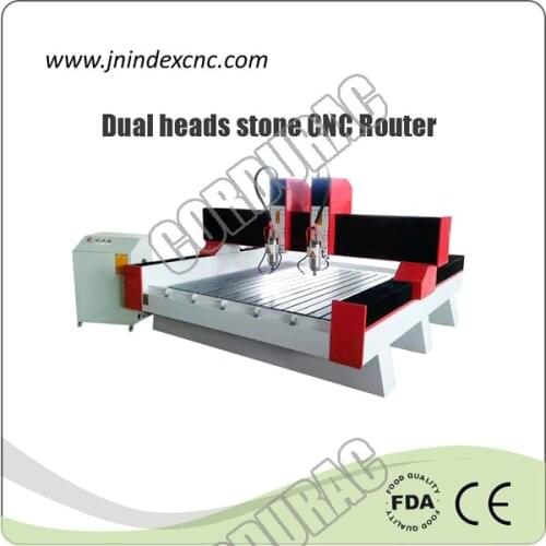 Dual heads 1530 2030 Stone CNC Router for stone, marble,granite