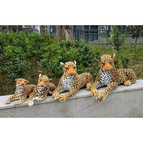 Simulation spotted leopard prone leopard plush toy, birthday gift 0391