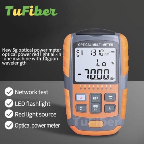 2021 New 5G 10 Wavelength 4 in1 Optical Power Meter Visual Fault Locator Network Cable Test Optical Fiber Tester VFL YYS-70