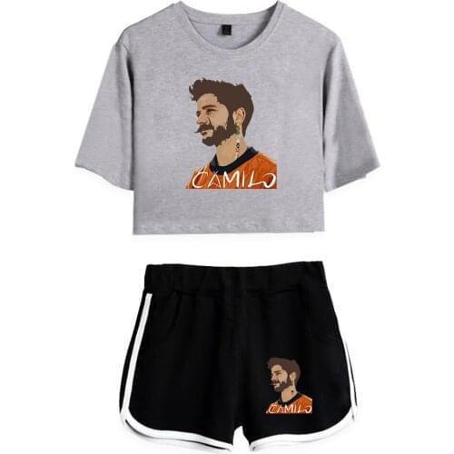 Colombia Camilo Echeverry Women Two Piec Set T Shirts And Shorts Set Summer Short Sleeve O-neck Casual Joggers Biker Shorts Sexy