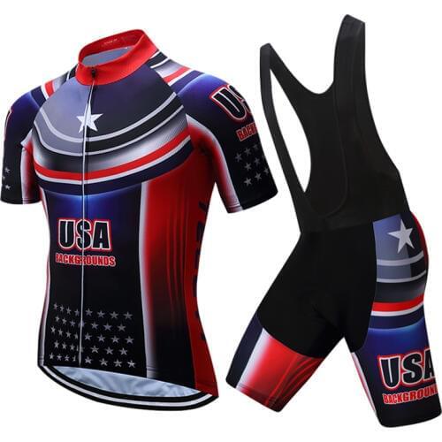 Summer bicycle clothing suit men 2021 Shorts sleeve bike jersey bib set wear MTB pants sports kit Mallot cycling clothes uniform