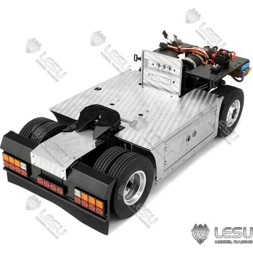 LESU Metal 4x4 Chassis With 27T Motor Servo Lights for 1/14 Tamiya Scania 2 Axles RC Tractor Truck TH16593