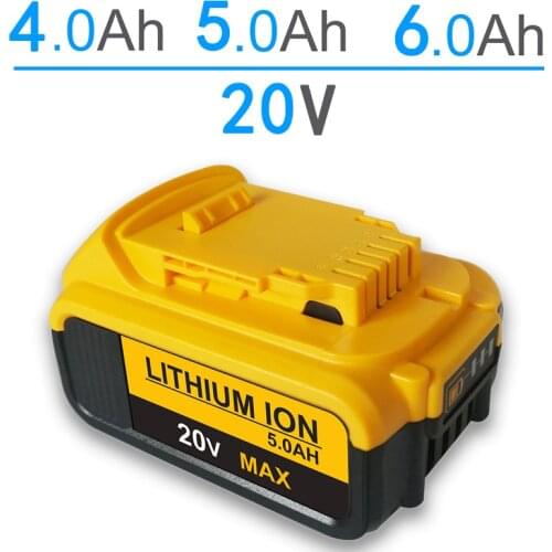 20V 4Ah 5Ah 6Ah Lithium Battery for DeWalt power Tools DCB184 DCB200 rechargeable electric tool set 20Volt 20 v 6000mah Battery