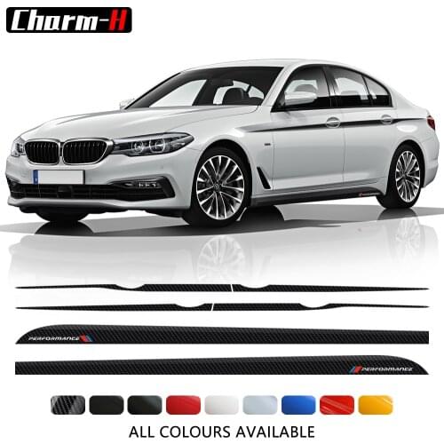 M Performance Car Door Side Stripes Skirt Sticker Upper Accent Waist Line Body Stripe Decal For BMW G30 G31 5 Series Accessories