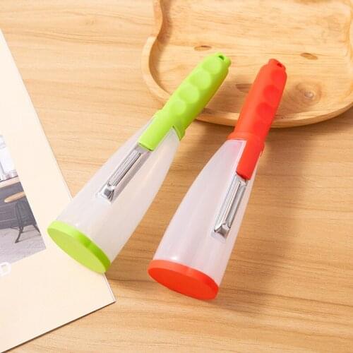 Multifunctional Storage Type Peeling Knife Barrel Vegetable Fruit Peeling Belt Storage Type Peeler Household Peeling Knife Tools