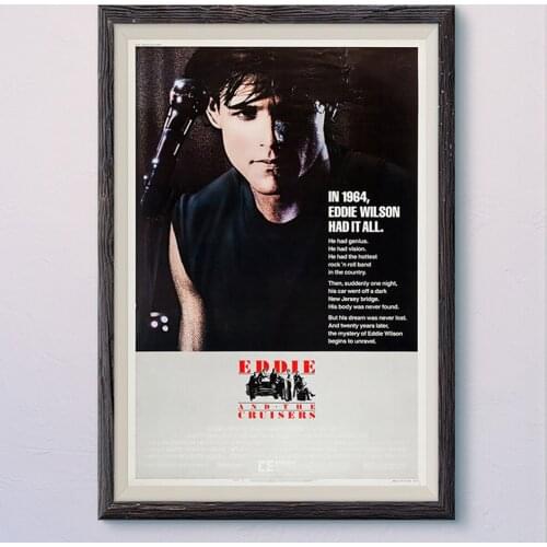 N082 EDDIE AND THE CRUISERS Vintage Classic Movie Wall Silk Cloth HD Poster Art Home Decoration Gift