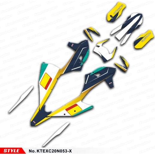 Aftermarket Sticker Kit for EXC EXC-F XC-W XCF-W 150 300 500 SX SXF XC-F 125 250 350 450 19 to 22, Style No.KTEXC20N053-X