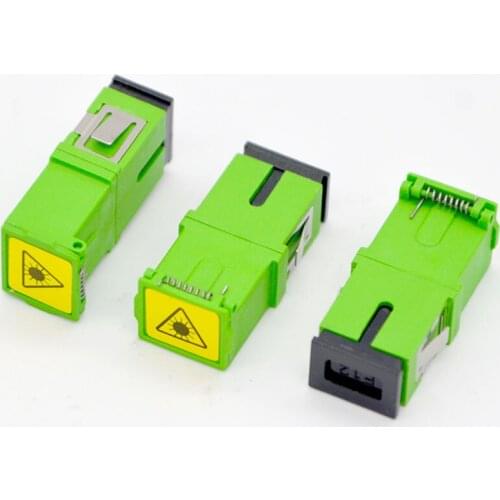 100pcs NEW Optic Fiber Adapter Connector SC LC Simplex Fiber Optic Adapter Coupler Flange With Dust Cover Free Shipping Brazil