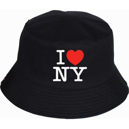 I love ny Print Bucket Hats Summer pop harajuku Women Men fisherman hat Outdoor sunshade cap fishing hat