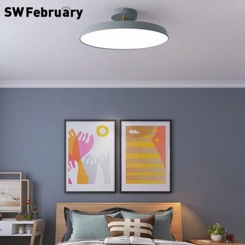 Nordic Bedroom Ceiling Lamp LED Simple Modern Round Room Porch Balcony Lamp Aluminum Ultra-thin Ceiling Lights