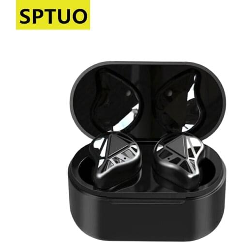 SPTUO T8 True bass Hifi Wireless Headphone Earphones Bluetooth 5.0 Waterproof Sports Stereo Earbuds Headsets With Microphone