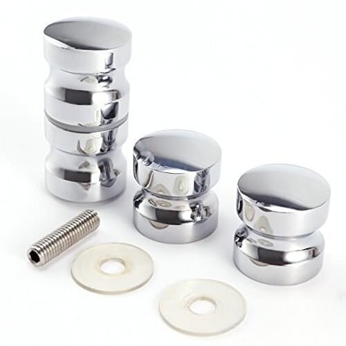 Surepromise 2 x Shower Door Handles/Knobs Chrome Plated Cone Shaped