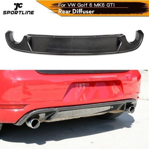 Carbon Fiber / FRP Rear Diffuser Lip Bumper Guard Spoiler for Vlokswagen VW Golf 6 VI MK6 GTI 2010 - 2013