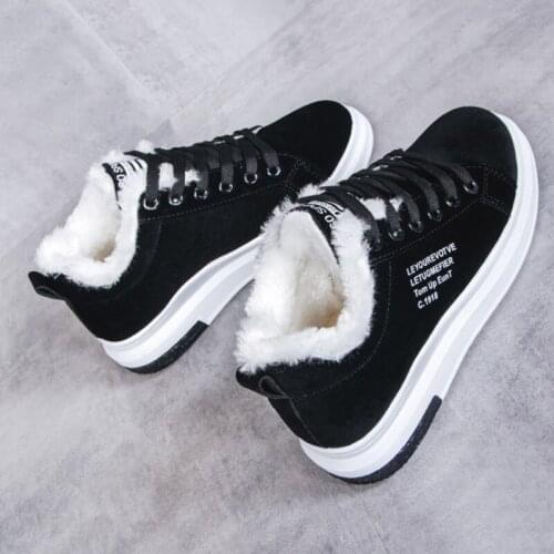 Cotton shoes women 2020 new winter plus velvet all-match student thick-soled thickened warm snow womens cotton boots