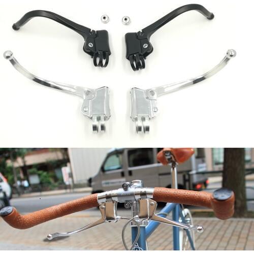 1 PAIR Bicycle Brake DC139 City Road Bicycle Bend Handlebar Brake Lever Retro Bike V Brake Handle Accessories Wholesale