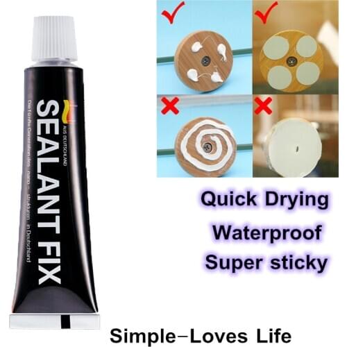 1pcs Glass Glue Polymer Metal Adhesive Sealant Fix Quick Drying Waterproof Glue For Kitchen Home Invisible Wall Mount