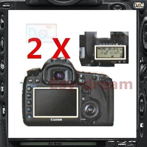 2pcs High Quality Main LCD + Shoulder Display Screen Film Protector For Canon 5D Mark III MKIII 5D3 5DIII PB435