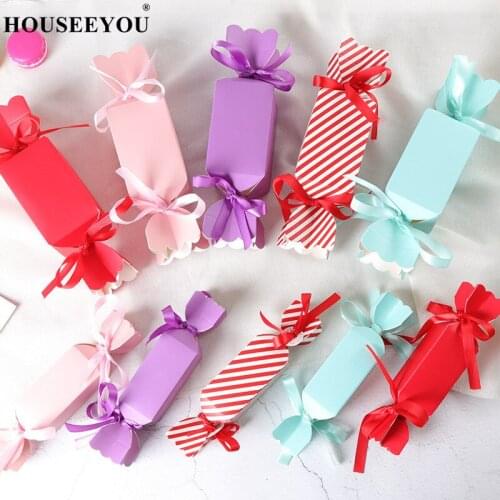 30PCS Multicolor Wedding Favor Box and Bags Sweet Gift Candy for Baby Shower Birthday Guests Event Party
