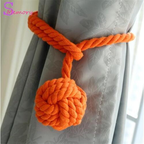 60CM Cotton ball European curtain tassels hanging ball tie strap holder accessories home decor