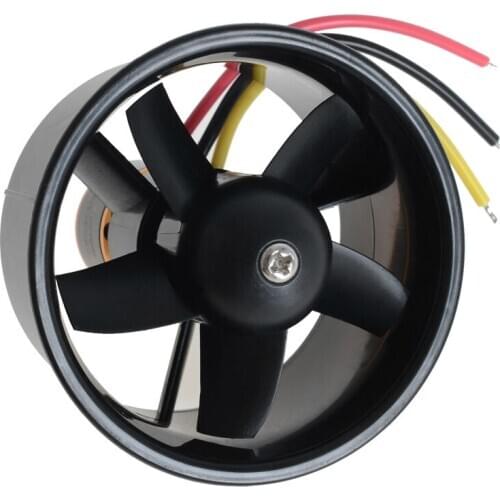 64mm Duct Fan Unit with 4500KV 5 Leaves Brushless Outrunner Motor for RC EDF Jet AirPlane