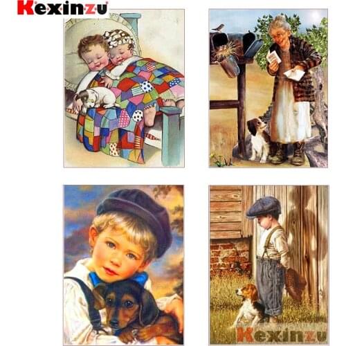 Kexinzu 5d Diamond Painting Portrait Diamond Embroidery Full Drill Square/Round Home Decoration New Arrival manual Handwork H644