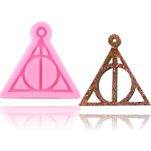 Shiny Magic Boy Logo Keychains Mold Pendant Polymer Clay DIY Jewelry Making Epoxy Silicone Resin Molds Chocolate Candy Mould