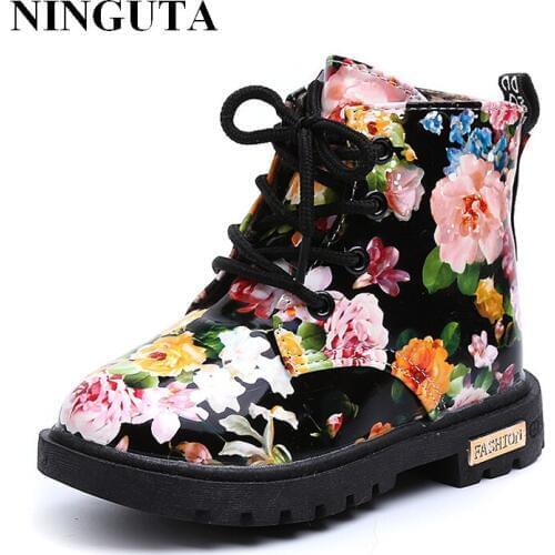 Printing girls boots fashion girls shoes winter shoes kids snow boots