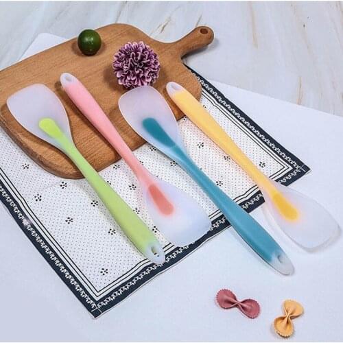 Household Silicone Spatula Spoon Non-stick Cookware Salad Mixing Spoon Home Rice Spoon Kitchenware Kitchen Tools