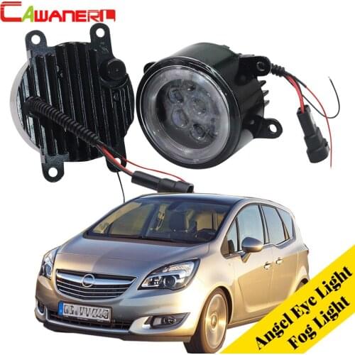 Cawanerl 2 X Car LED Bulb Fog Light Angel Eye DRL Daytime Running Light 12V Styling For Opel Meriva A 2006 2007 2008 2009 2010