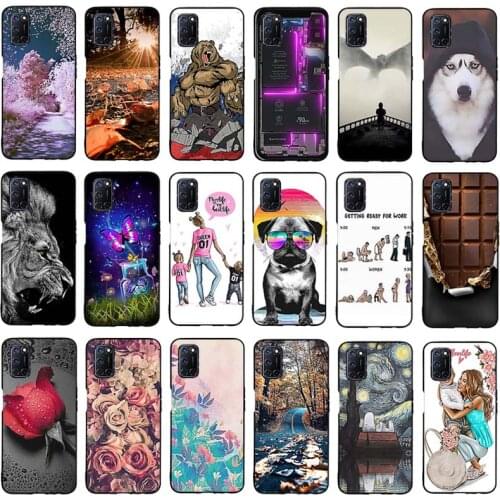 For Oppo A52 A72 A92 CPH2061 Case Slim Soft TPU Silicone Case For Oppo A52 A72 A92 CPH2069 Cover Trees Patterned Funda Coque