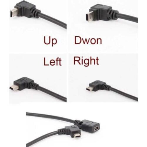 90 Degree 4 angle mini USB Female to Mini B 5 Pin Male cable Adapter
