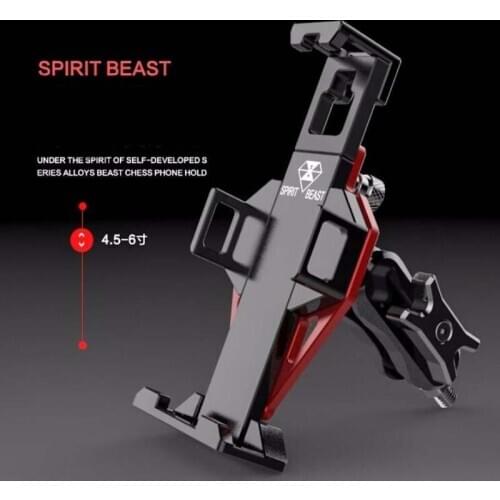 SPIRIT BEAST Motorcycle Mobile Phone Holder GPS Navigation Frame Stand Universal Scooter Cellphone Bracket for Below 6.9'' Phone
