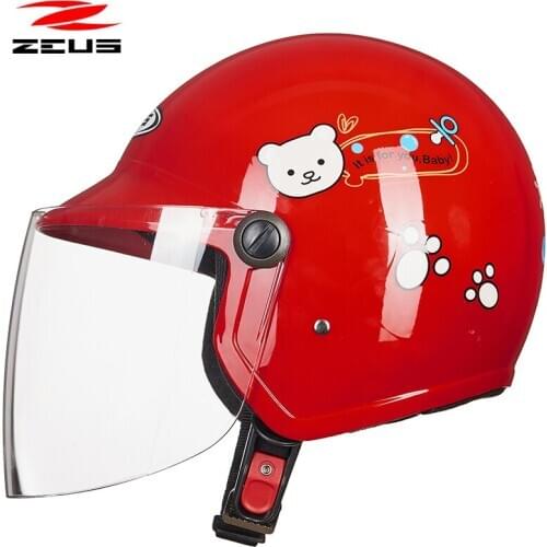 ZEUS Child Cartoon Motorcycle helmet Scooter Children Motorbike Kids Skating capacete casco Safety dot ece sticker kids helmet