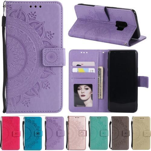 For Huawei Y5 Y6 Y9 Y7 2018 Honor 7C 10 Flip Leather Case For Samsung J3 J4 J6 J7 A6 Plus 2018 Wallet Stand Case For Sony XZ2