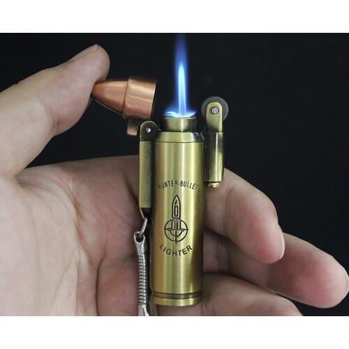 Bullet Torch Turbo Lighter Metal Butane Cigar Lighter Retro Gas Cigarette 1300 C Windproof Lighter Smoking Accessories