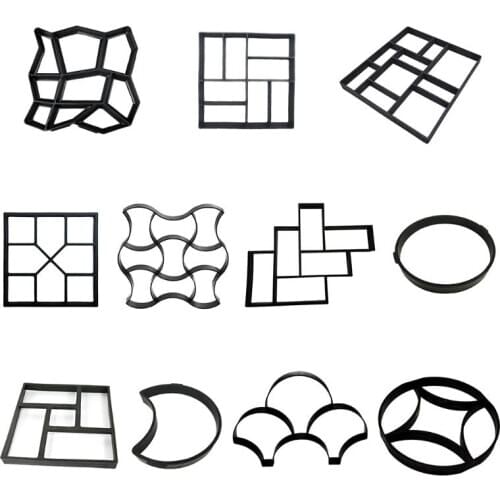 DIY Plastic Pavement Brick Concrete Stepping Stone Cement Mould Paving Road Mold Path Maker