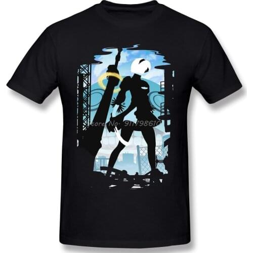 Yorha Casual T Shirt Hot Sale NieR Automata T Shirt Cotton O Neck T-shirt Anime Men Tee Streetwear Harajuku