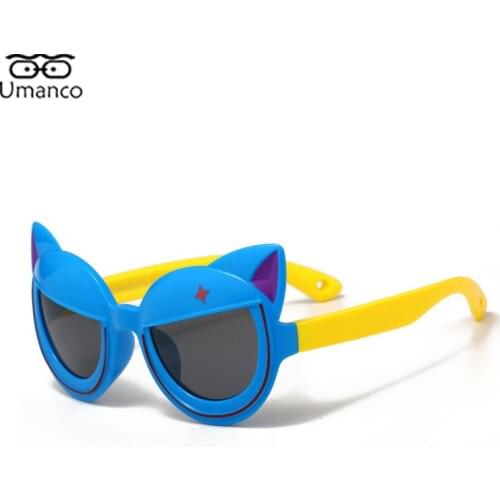Cool Cartoon Sunglasses for Children Little Monster Colorful Silicone Frame TAC Polarized Lens Boys Girls Eyeglasses UV Shades