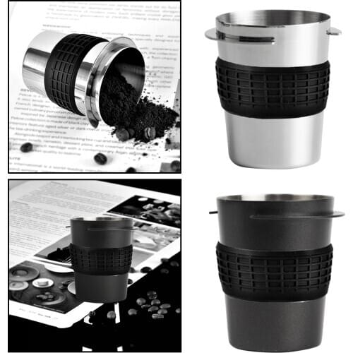 Durable Stainless Steel 120ml Coffee Dosing Cup Anti-slip Powder Feeder Part For Espresso Machine 58mm Utility
