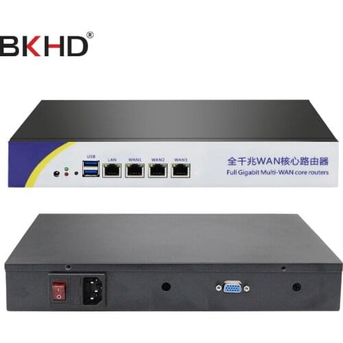 BKHD Mini PC Intel Celeron J1900 Firewall Router 4 LAN Intel NIC Gigabit Ethernet RJ45 VGA 2xUSB Support Pfsense Linux Openwrt