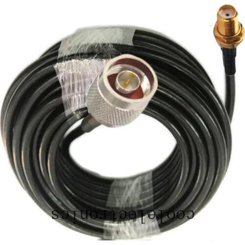 N Male Connector to SMA Female RF Coaxial Coax RG58 50-3 Cable 50ohm 50cm 1/2/3/5/10/15/20/30m 50m