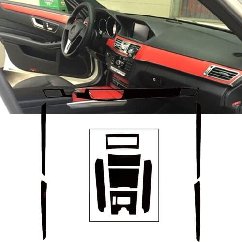 A Set Interior Matte Carbon Fiber Center Console Durable Wrap Protector Vinyl Decoration Sticker For Mercedes Benz E260 2014-15