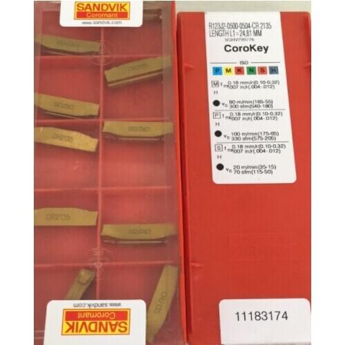 ORIGINAL 10PCS CARBIDE INSERT R123J2-0500-0504-CR2135
