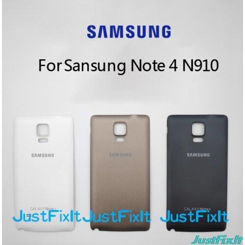 Original Battery Rear Case For Samsung Galaxy Note4 N910h N910f Note 4 Phone Battery Backshell Back Battery Cover Cases